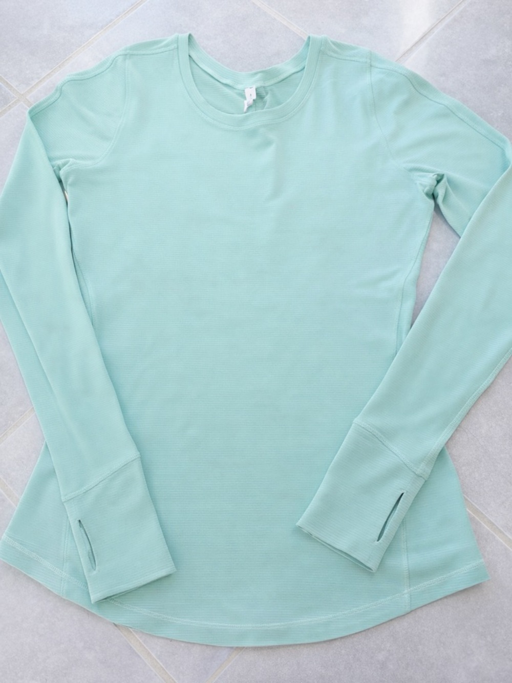 Lululemon Ribbed Long Sleeve Top Seafoam Green Size 8